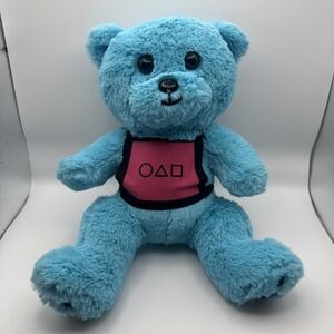 Netflix Squid Game: The Challenge Blue Teddy Bear Plush 10" SEGA Official